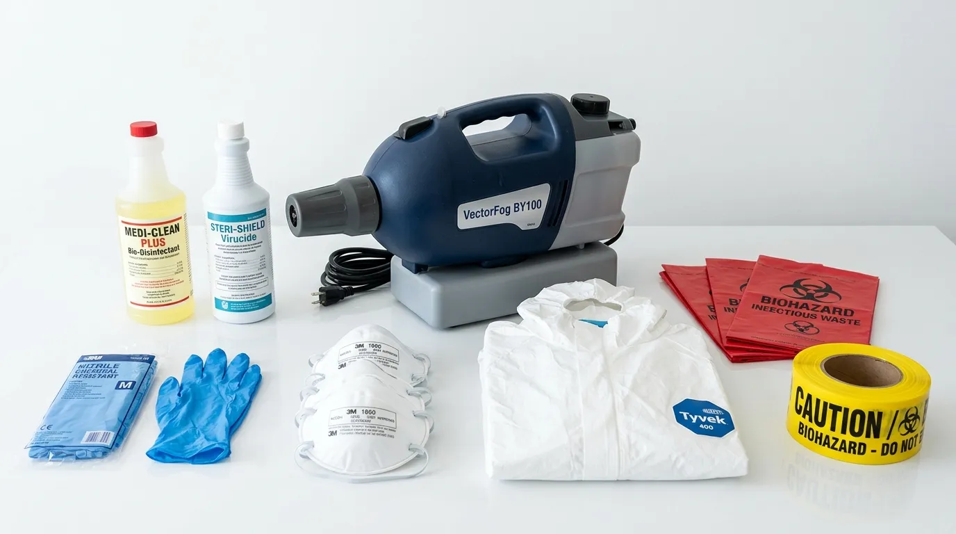 Professional biohazard remediation crew working in Abilene